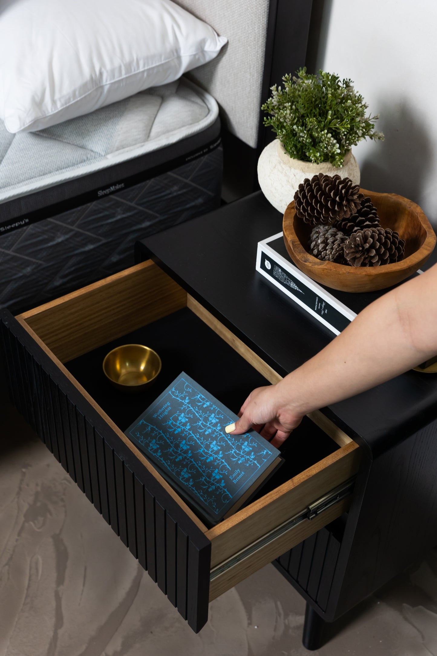 Eriksen black Bedside Table