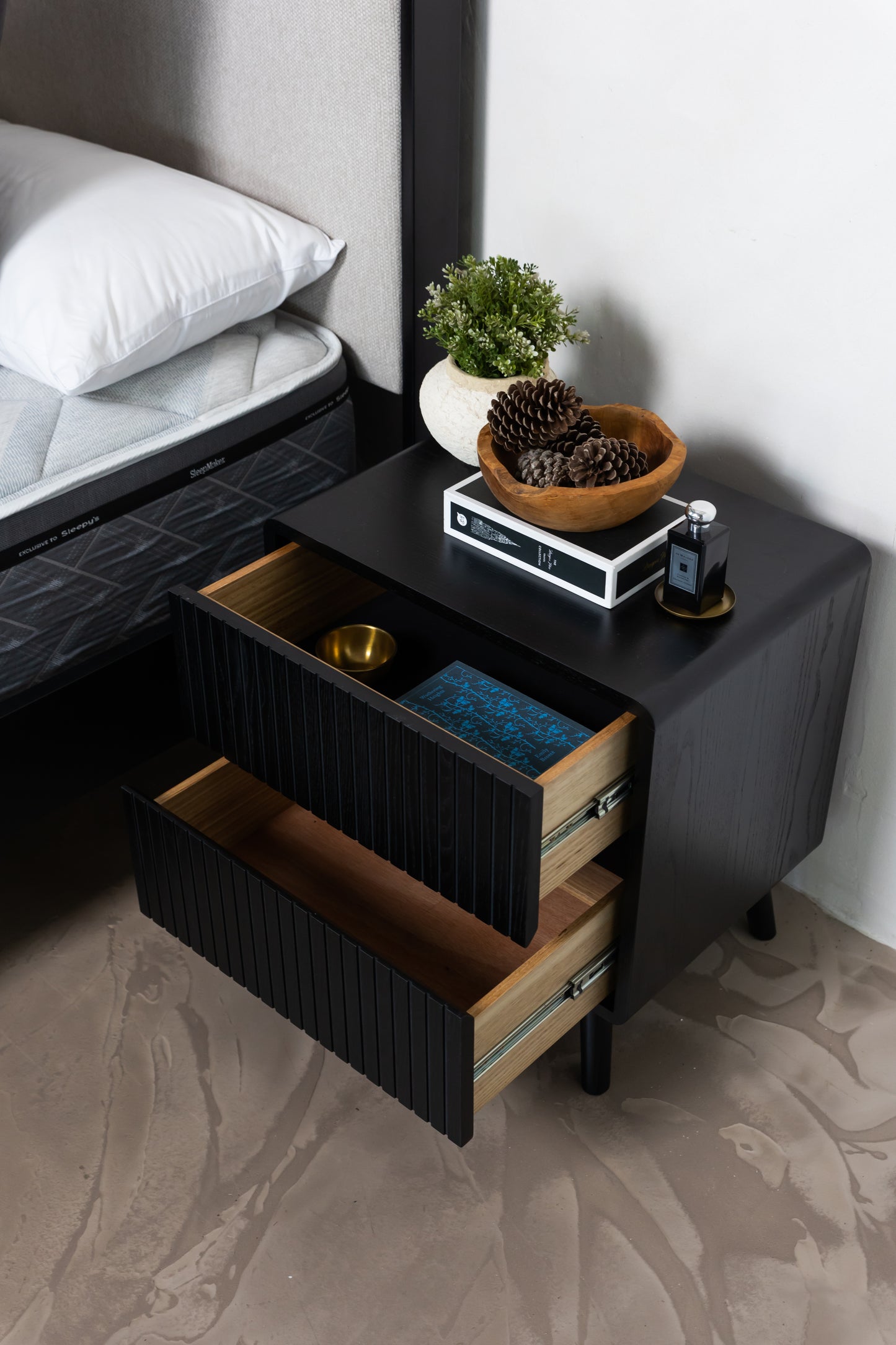 Eriksen black Bedside Table