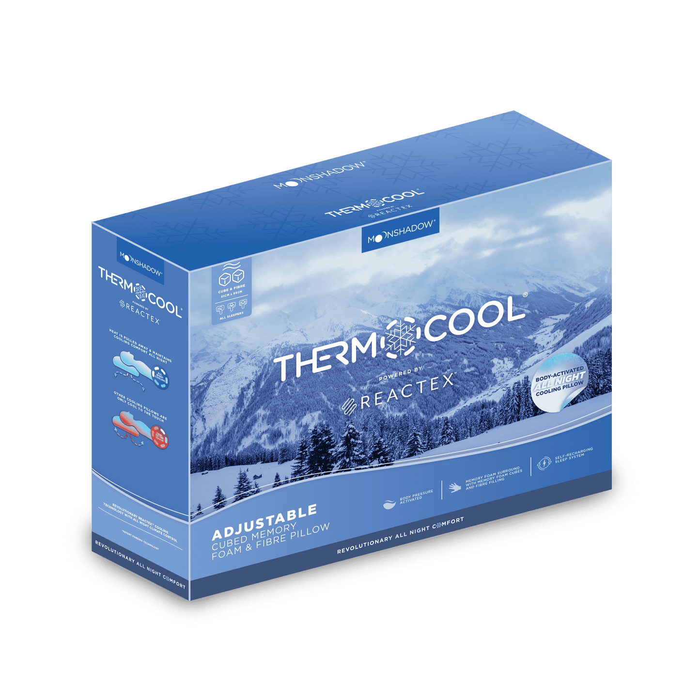 Thermocool® Pillow Range Adjustable Cube Pillow
