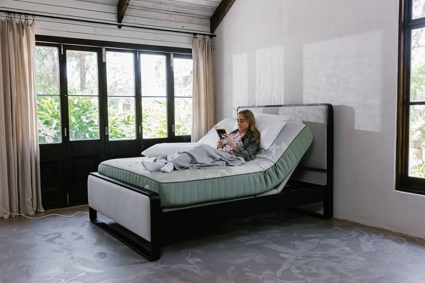 Eriksen Rounded Bedframe & 2 FREE Bedside Tables
