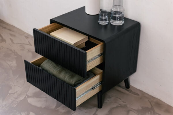 Eriksen Rounded Bedframe & 2 FREE Bedside Tables