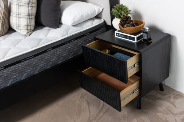 Eriksen Rounded Bedframe & 2 FREE Bedside Tables