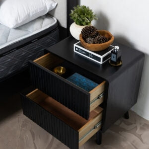 Eriksen Rounded Bedframe & 2 FREE Bedside Tables