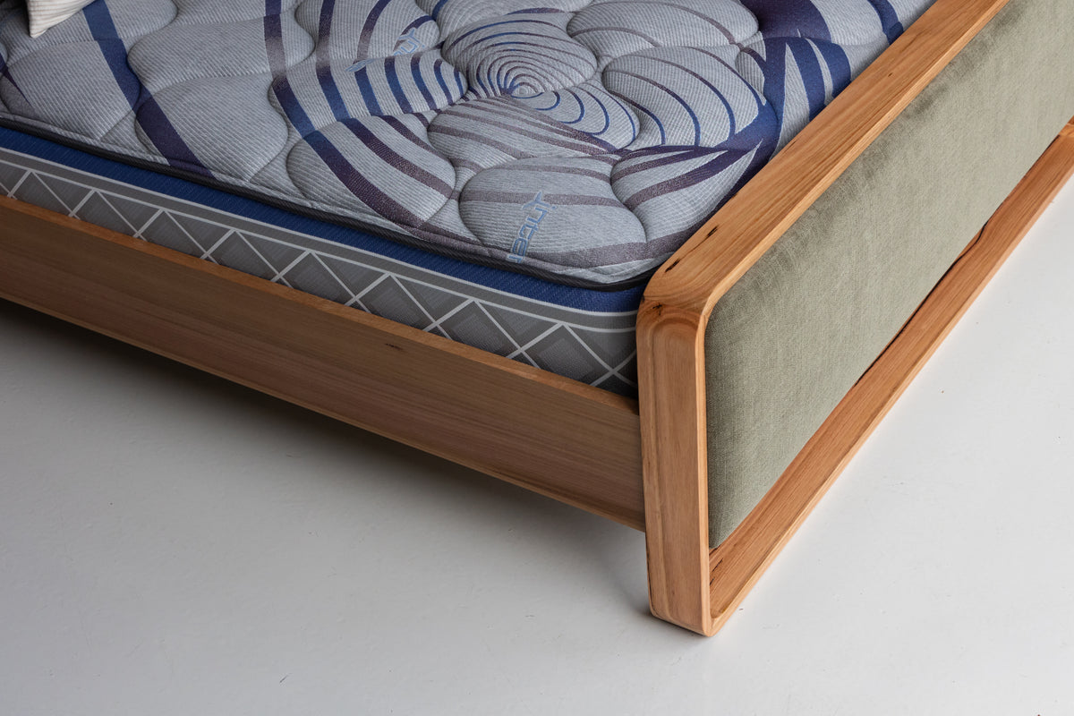 Eriksen Rounded Natural Green Bed Frame
