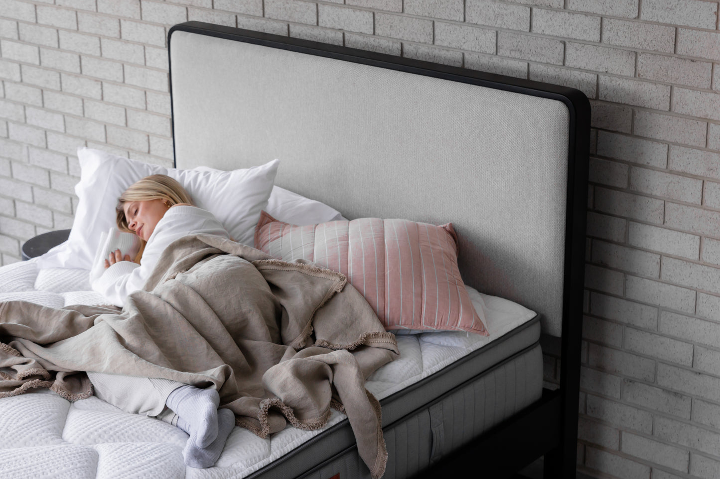 Eriksen Rounded Bedframe & 2 FREE Bedside Tables