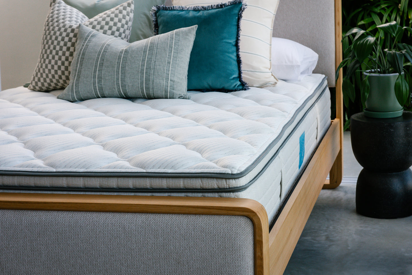 Eriksen Rounded Bedframe & 2 FREE Bedside Tables
