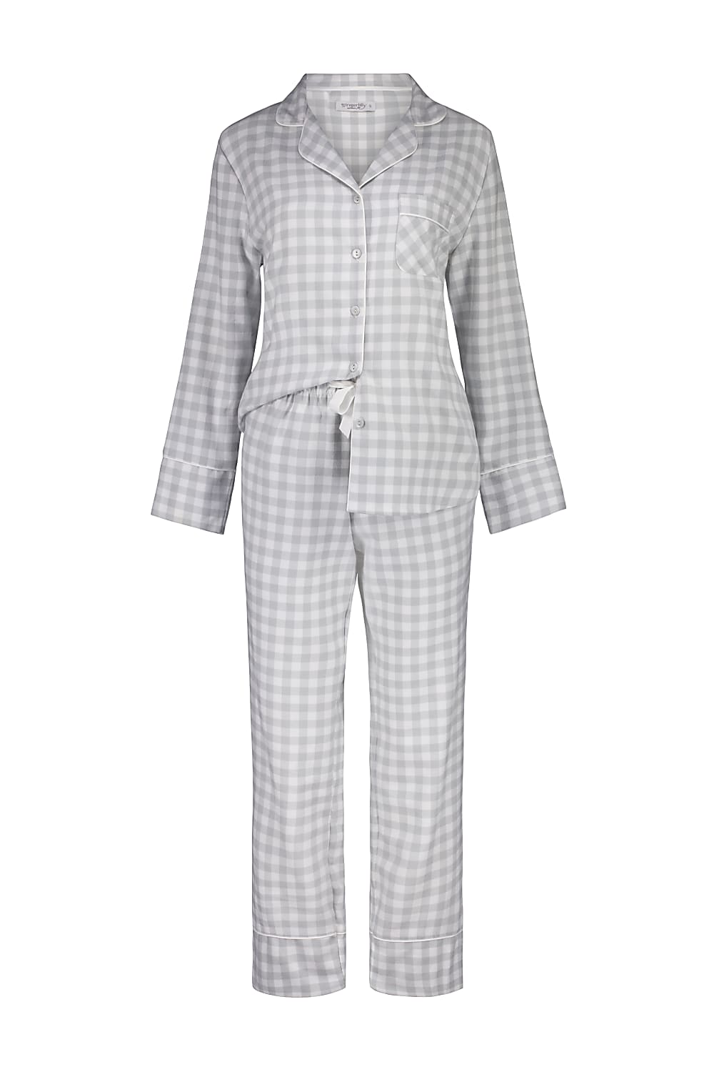 Cassia Grey Check Brushed cottonSet