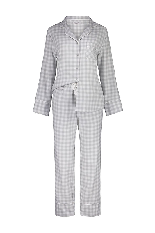 Cassia Grey Check Brushed cottonSet