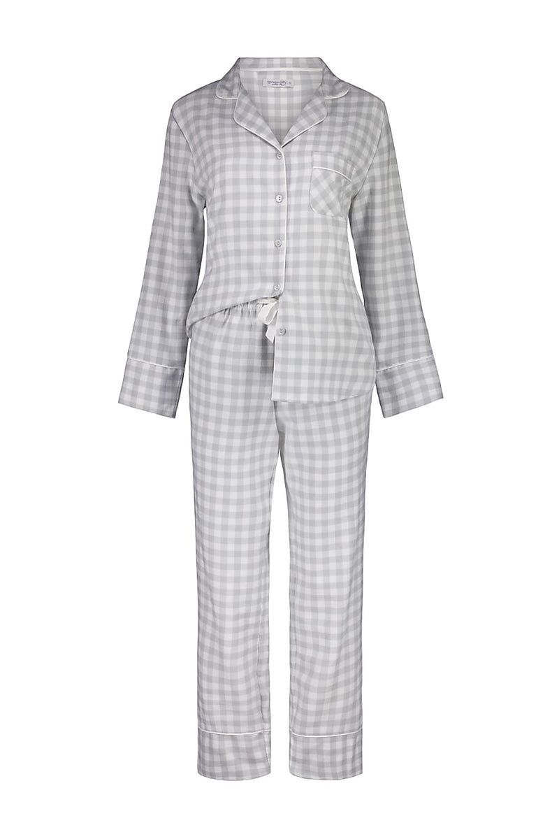 Cassia Grey Check Brushed cottonSet