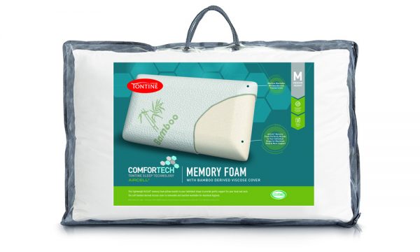 Comfortech Memory Foam Pillow with Bamboo Cover