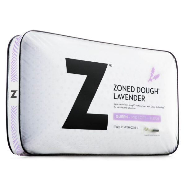 Malouf Zoned Dough Lavender Pillow with Aromatherapy Spray