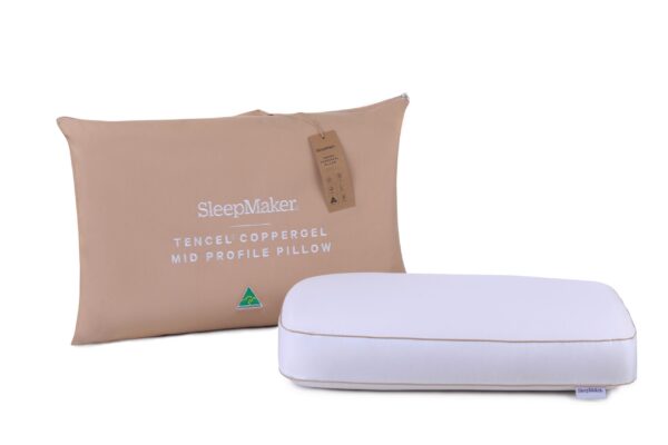 Copper Gel Infused Memory Foam Mid Profile Pillow