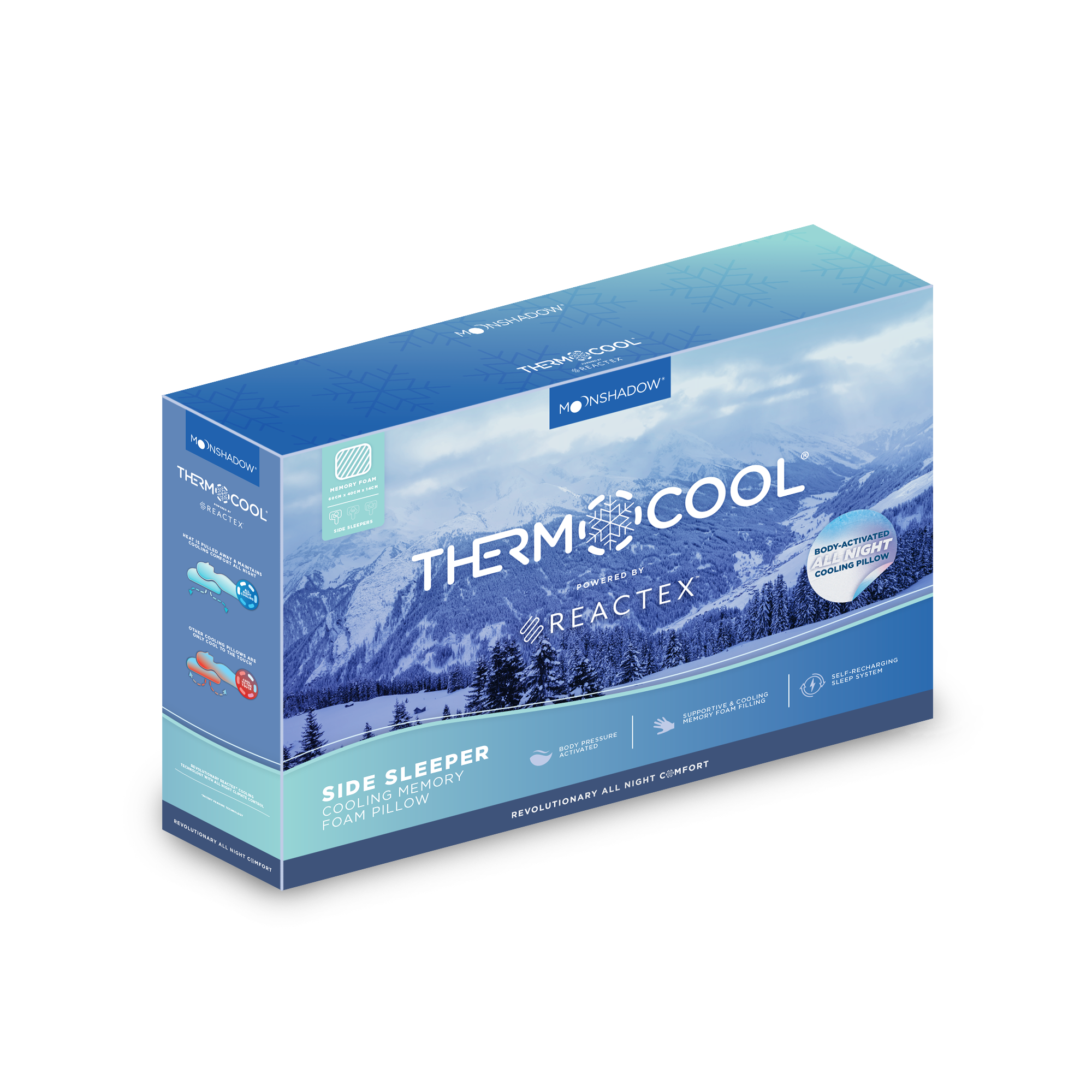 Thermocool® Pillow Range Side Sleeper Memory Foam Pillow